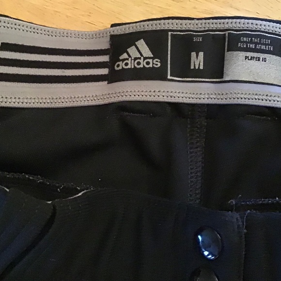 ADIDAS Fastpitch Women’s Size M Black Softball Cropped Pants with Stripes - Picture 6 of 8